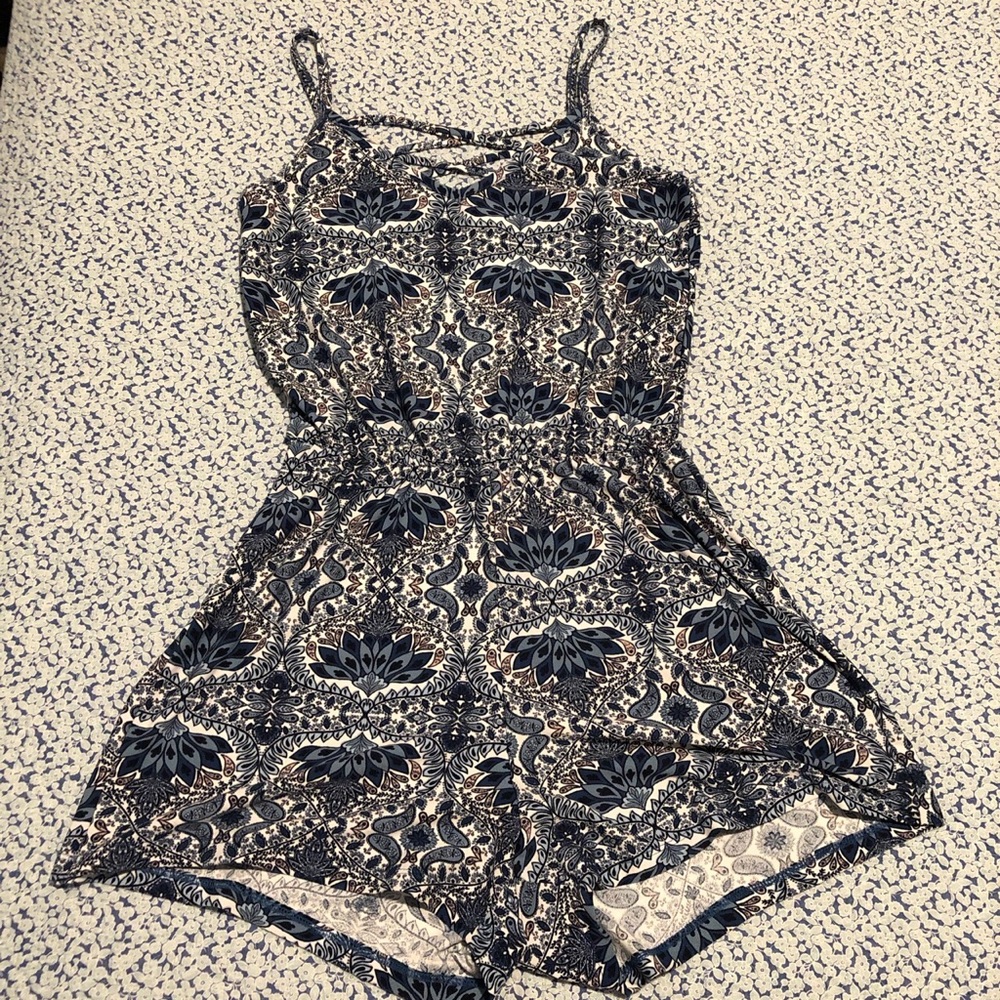Urban Flirt Blue Paisley Romper